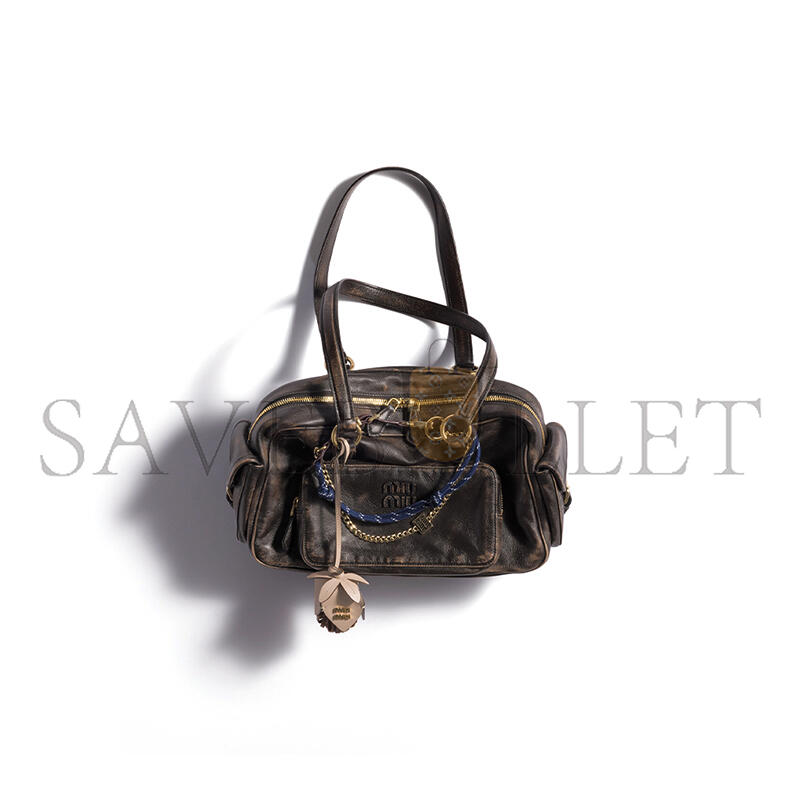 M1v M1v pocket nappa leather top-handle bag 5bb179 (32*19*14cm)